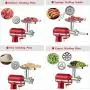 Metal Food Grinder Attachment for KitchenAid Stand Mixers, Meat Grinder Kitchen Aid Asseccories for KitchenAid,Includes 3 Sausage Stuffer Tubes, 5 Grinding Plates,Silver Metal Food Grinder Attachment for KitchenAid Stand Mixers, Meat Grinder Kitchen Aid Asseccories for KitchenAid,Includes 3 Sausage Stuffer Tubes, 5 Grinding Plates,Silver