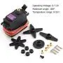 [4-Pack] MG996R 55g Metal Gear Torque Digital Servo Motor for Futaba JR RC Helicopter Car Boat Robot