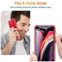 ESR Air Armor Designed for iPhone SE 2020 Case/iPhone 8 Case [Shock-Absorbing] [Scratch-Resistant] [Military Grade Protection] Hard Polycarbonate + Flexible Polymer Frame, for iPhone SE 2020/8, Red