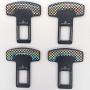 Car Belt Clips (4PCS), Universal Carbon Fiber And Aluminum Alloy Car Belt Buckle, Tools Auto Metal Interior Accessories