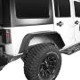 Hooke Road Solid Steel Flat Tube Front & Rear Fender Flares for Jeep Wrangler JK 2007-2018