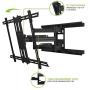 Kanto PDX680 Full Motion Articulating TV Wall Mount for 39-inch to 80-inch TVs Weighing up to 125 Pounds | Integrated Cable Management | Low Profile and 24-in Extension | Black