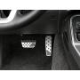 iJDMTOY 2pc Set Track Design Silver Aluminum Foot Pedal Covers Compatible With Chrysler 300, Dodge Challenger Charger Magnum