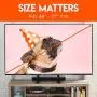 Echogear Universal Large TV Stand - Height Adjustable Base for TVs Up to 77'' - Wobble-Free Replacement Stand Works w/ Any TV Including Vizio, TCL, Samsung & More - Flat Design Compatible w/ Soundbars