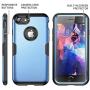 YOUMAKER Designed for iPhone 8 Case & iPhone 7 Case, Full Body Rugged with Built-in Screen Protector Heavy Duty Protection Slim Fit Shockproof Cover for Apple iPhone 8 4.7 Inch - Blue
