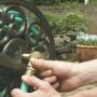 Liberty Garden 301 Never Flat 2-Wheel Decorative Garden Hose Reel Cart, Holds-200-Feet of 5/8-Inch Hose - Bronze