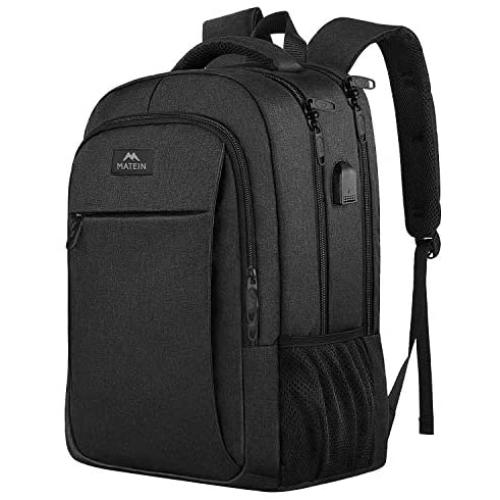 Business Travel Backpack, Matein Laptop Backpack with Usb Charging Port for Men Womens Boys Girls, Anti Theft Water Resistant College School Bookbag Computer Backpack Fits 15.6 Inch Laptop Notebook