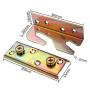 KASUNEN Bed Rail Brackets - Bed Rail Fittings - Heavy Duty Non-Mortise - Set of 4 (Screws Included)