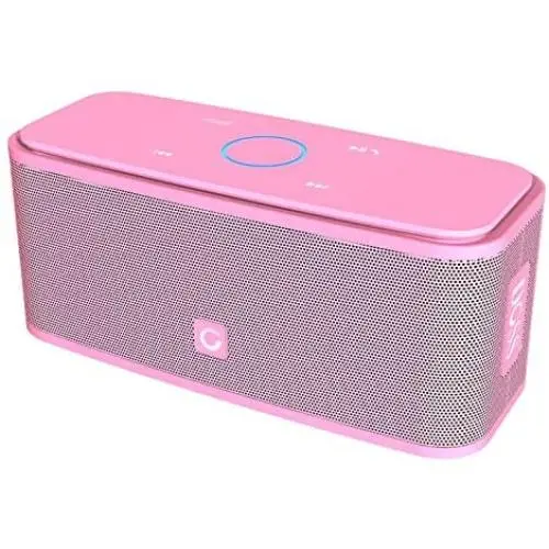 DOSS SoundBox Touch Portable Wireless Bluetooth Speakers with 12W HD Sound and Bass, 20H Playtime, Handsfree, Speakers for Home, Outdoor, Travel-Pink