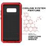 Galaxy Note 8 Metal Case, Heavy Duty Military Grade Armor Cover [Shock Proof] Hybrid Full Body Hard Aluminum & TPU Design [Non Slip] W/Prime Drop Protection for Samsung Galaxy Note 8 [Red]