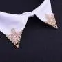 MXUHUI Retro Hollow Pattern and Angle Triangle Collar Pins Brooch Clip Pin Brooches Shirt Collar Decoration Parts