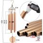 sinfinate Memorial Wind Chimes Outdoor Large Deep Tone, 42 Inch Wind Chimes with 6 Tuned Metal Tubes, Sympathy Wind Chimes Gifts, Outdoor Décor for Garden, Yard, Patio, Home