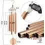 sinfinate Memorial Wind Chimes Outdoor Large Deep Tone, 42 Inch Wind Chimes with 6 Tuned Metal Tubes, Sympathy Wind Chimes Gifts, Outdoor Décor for Garden, Yard, Patio, Home
