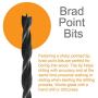 Brad Point and Twist Drill Bit 100 Piece Set Includes Bits for Drilling Wood, Metal, Composite Material, and Plastics. Ideal for Professionals, Automotive, Metal Work and Woodworking 1/16'' to 5/16''