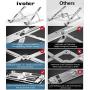 Laptop Stand, iVoler Laptop Holder Riser Computer Tablet Stand, 6 Angles Adjustable Aluminum Ergonomic Foldable Portable Desktop Holder Compatible with MacBook,iPad, HP, Dell, Lenovo 10-15.6” Silver