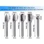Tonsiki 5 Pieces 10mm Head Tungsten Carbide Rotary Burr Carving Bit Set with 1/4 Inch(6mm) Shank for DIY Woodworking, Carving, Engraving, Drilling Tonsiki 5 Pieces 10mm Head Tungsten Carbide Rotary Burr Carving Bit Set with 1/4 Inch(6mm) Shank for DIY Woodworking, Carving, Engraving, Drilling