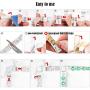 L Shape 4-Pin LED Connectors 10-Pack JACKYLED 10mm Wide Right Angle Corner Solderless Adapter Connector Terminal Extension with 22Pcs Clip Connectors for 3528/5050 SMD RGB 4 Conductor LED Light Strips