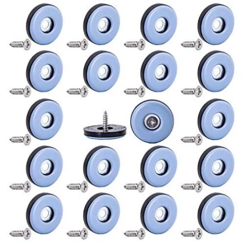 CSFMC Furniture Slider Pads,Table/Chair/Cabinet/Sofa Glide,Protect The Floor by Sliding Like Magic,Medium Duty Sliding Block for Furniture,20 Pack(1 inch(25mm) Base)