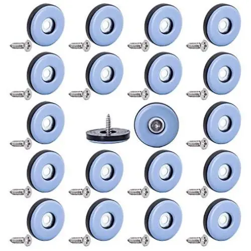 CSFMC Furniture Slider Pads,Table/Chair/Cabinet/Sofa Glide,Protect The Floor by Sliding Like Magic,Medium Duty Sliding Block for Furniture,20 Pack(1 inch(25mm) Base)