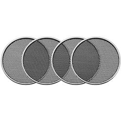 uxcell 4pcs 1'' Speaker Grill Mesh Decorative Circle Woofer Guard Protector Cover Audio Parts Silver