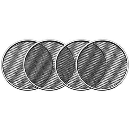 uxcell 4pcs 1'' Speaker Grill Mesh Decorative Circle Woofer Guard Protector Cover Audio Parts Silver