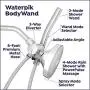 Waterpik High Pressure Hand Held Wand and Rain Shower Head Combo with Hose-BodyWand Spa System, Chrome