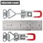 Eliseo Adjustable Toggle Clamp, 6Pack 360lbs Holding Capacity Heavy Duty 4001 Style Toggle Latch Hasp Clamp for Door, Box Case Trunk, Smoker Lid, Jig. Quick Release Pull Latch, Sturdy Metal Draw Latch