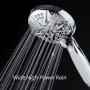 NOTILUS Giant High-Pressure 6-setting Luxury Rain/Handheld Shower Head - Anti-Slip Grip, Metal Fittings, Anti-Clog Jets, Heavy-Duty Stainless Steel Hose - All-Chrome Finish