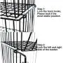 BENOSS Metal Wire Basket with Wheels and Cover, Stackable Rolling Fruit Basket Storage Organizer with Casters, Utility Rack for Kitchen, Pantry, Bathroom, Laundry Room, Garage (5 Layer Baskets) BENOSS Metal Wire Basket with Wheels and Cover, Stackable Rolling Fruit Basket Storage Organizer with Casters, Utility Rack for Kitchen, Pantry, Bathroom, Laundry Room, Garage (5 Layer Baskets)