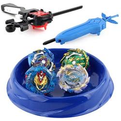 Tech Combat Gyro Burst | 4 Pieces Speed Gyro Metal Combat Gyro Set | 4D Fusion Model Burst Evolution Combination Series with 2 Launcher Toys