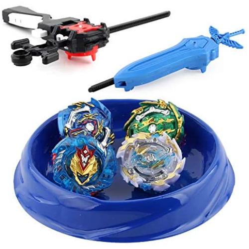 Tech Combat Gyro Burst | 4 Pieces Speed Gyro Metal Combat Gyro Set | 4D Fusion Model Burst Evolution Combination Series with 2 Launcher Toys Tech Combat Gyro Burst | 4 Pieces Speed Gyro Metal Combat Gyro Set | 4D Fusion Model Burst Evolution Combination Series with 2 Launcher Toys