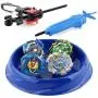 Tech Combat Gyro Burst | 4 Pieces Speed Gyro Metal Combat Gyro Set | 4D Fusion Model Burst Evolution Combination Series with 2 Launcher Toys