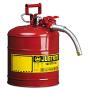 Justrite Type Ii Safety Can - 11-1/2''Dia.X17''H - 5-Gallon Capacity - Red