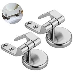 Alotm Stainless Steel Toilet Seat Sturdy Hinge Replacement Parts, 1 Set Mountings with Bolts and Nuts for Replacement DIY Repair