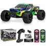 1:10 Scale Brushless RC Cars 65 km/h Speed - Boys Remote Control Car 4x4 Off Road Monster Truck Electric - All Terrain Waterproof Toys for Kids and Adults -2 Body Shell + Connector for 30+ Min Play