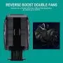 Computer CPU Cooling Fans, Heatsink with 6 CDC heatpipes, CPU Air Cooler Dual Towers 120mm PWM Fan, 150W TDP, 48 Aluminum Fins for Intel and AMD, Sync ARGB Top Cover - Black Computer CPU Cooling Fans, Heatsink with 6 CDC heatpipes, CPU Air Cooler Dual Towers 120mm PWM Fan, 150W TDP, 48 Aluminum Fins for Intel and AMD, Sync ARGB Top Cover - Black