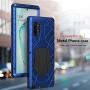 Feitenn Galaxy Note 10 Plus Case Metal, Note 10 Plus 5G Case Heavy Duty, Gorilla Glass Cover Armor Aluminum Bumper Military Shockproof Defender for Samsung Galaxy Note 10 Plus/Note 10+ 5G - Blue