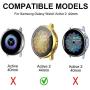 Compatible for Samsung Galaxy Active 2 Watch Band 40mm with [2 Pack] Case, Mesh Loop Replacement Bracelet Strap + Soft TPU Bumper Screen Protector Cover for Samsung Active 2