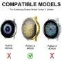 Compatible for Samsung Galaxy Active 2 Watch Band 40mm with [2 Pack] Case, Mesh Loop Replacement Bracelet Strap + Soft TPU Bumper Screen Protector Cover for Samsung Active 2