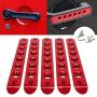 Opall Front Door & Back Door Aluminum Grab Handle Cover for 2007-2018 Jeep Wrangler JK & Unlimited 4 Door 5pcs/Set (Red)