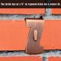Metal Brick Hanger Brick Wall Clips Hooks Fastener Clips Fits Brick 2.24 inch to 2.48 inch in Height for Hanging Pictures (2 Pieces)