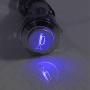 ESUPPORT 12V Car Auto Blue LED Light Momentary Speaker Horn Push Button Metal Toggle Switch 19mm Socket Plug