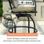 LOKATSE HOME Patio Stools Outdoor Swivel Bar Height Chairs Set of 2, Set, Beige