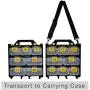 WorkVanEquipment Mobile Hardware Case Tackle Box with Removable Compartment Organizer and Shoulder Strap - US Patented