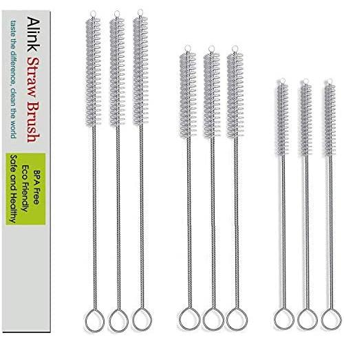 ALINK Drinking Straw Cleaning Brush Kit - (3-Size) 9-Piece Straw Pipe Cleaner