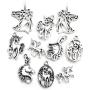 WOCRAFT 50pcs Craft Supplies Antique Silver Animals Unicorn Charms for Jewelry Making Crafting Findings Accessory for DIY Necklace Bracelet (M314)