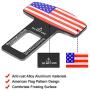 MOCHENT Seat Belt Clip Silencers - Car Seat Belt Alarm Stopper Auto Metal Seat Belt Buckle Insert Plug for All Vehicles Cars 2 Pack (USA Flag)