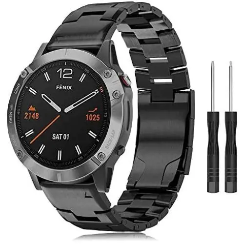 Songsier Titanium Band for Fenix 5 Watch, Quick Fit 22mm Metal Replacement Strap Wristband for Fenix 6/ Fenix 6 Pro/Fenix 6 Sapphire/Fenix 5/ Fenix 5 Plus/Forerunner 935/945/Approach S60/Quatix 5 Songsier Titanium Band for Fenix 5 Watch, Quick Fit 22mm Metal Replacement Strap Wristband for Fenix 6/ Fenix 6 Pro/Fenix 6 Sapphire/Fenix 5/ Fenix 5 Plus/Forerunner 935/945/Approach S60/Quatix 5