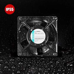 SOTOP IP55 Waterproof Metal Blades Axial Fan, 115V AC 120mm x 38mm High Speed, for DIY Cooling Ventilation Exhaust Projects