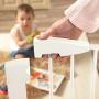 Munchkin Easy Close Pressure Mounted Baby Gate for Stairs, Hallways and Doors, Walk Through with Door, Metal, White